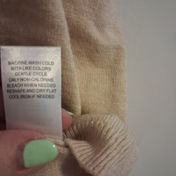 V-Neck Beige Sweater - Picture 7 of 7